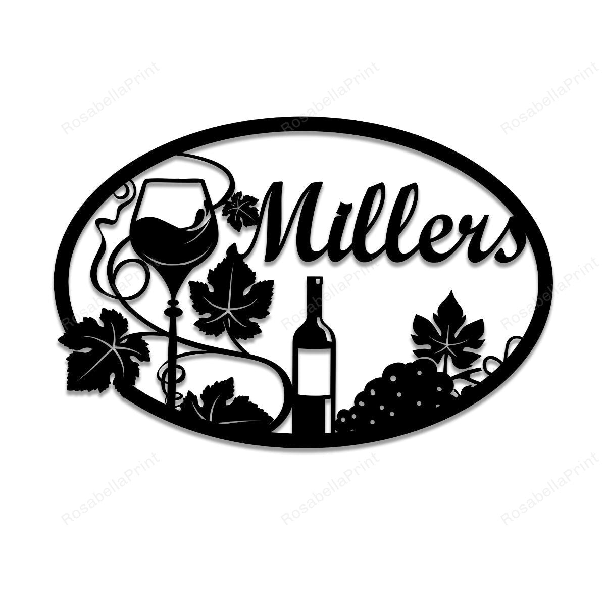 Personalized Grape Cellar Wine Metal Bar Signs - Vintage Beer Metal Stakes for Yard Decor