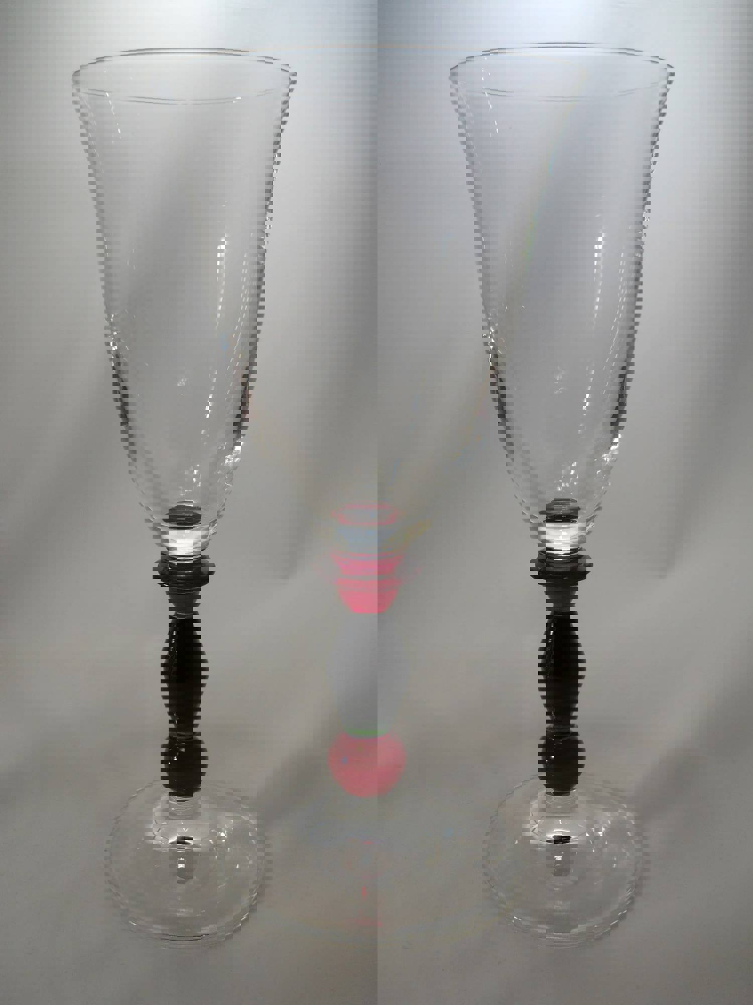 Mikasa Festive Kensington Red/Green Stem Wine Glass Set of 4