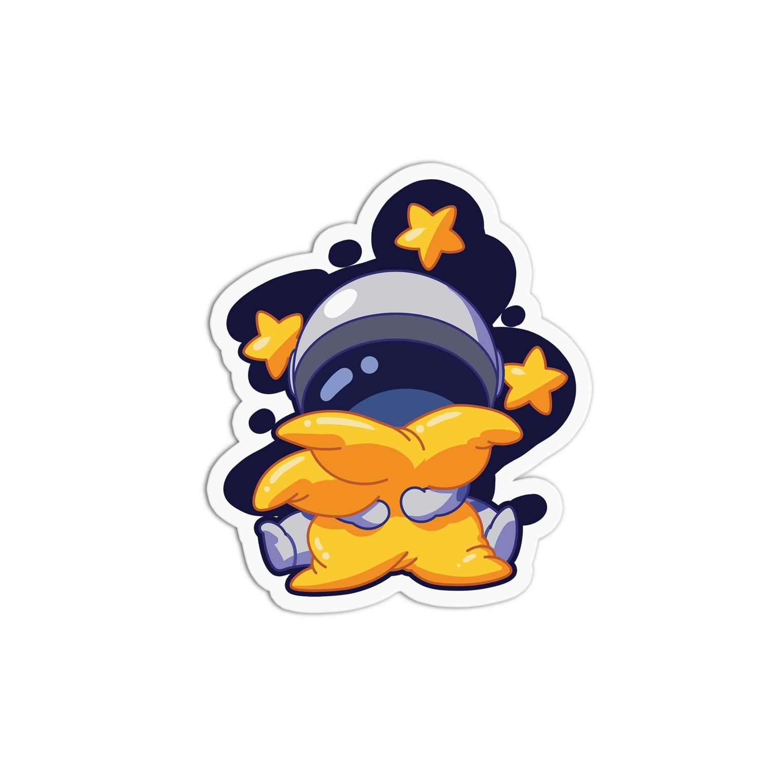 Astronaut with Stars Space One Sticker