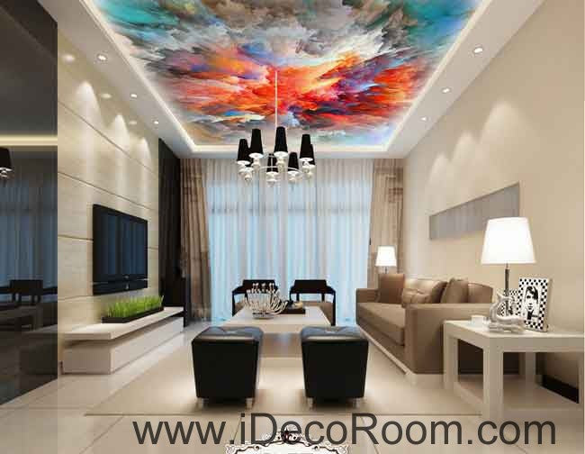 Abstract Clouds Color Pattern Wallpaper Wall Decals for Home Decor