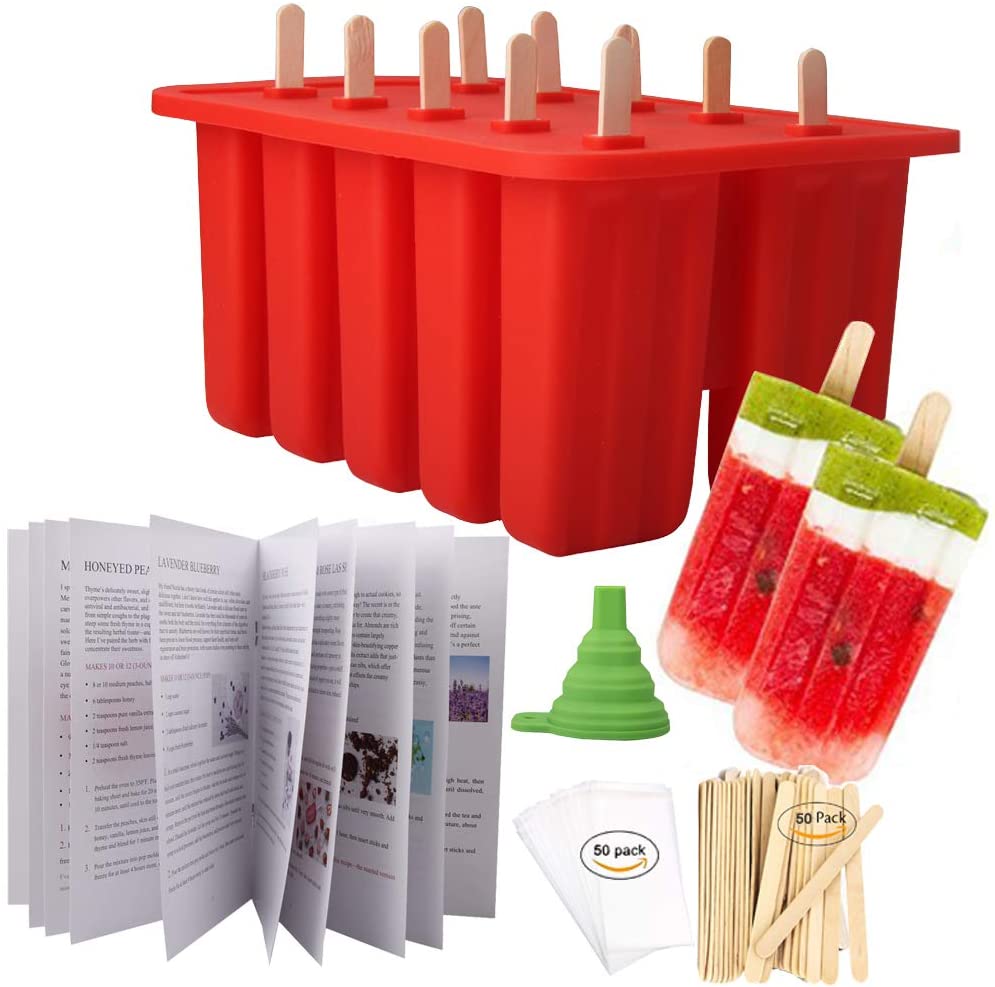 Goging Homemade Popsicle Molds Set with 50 Sticks & Bags - BPA Free