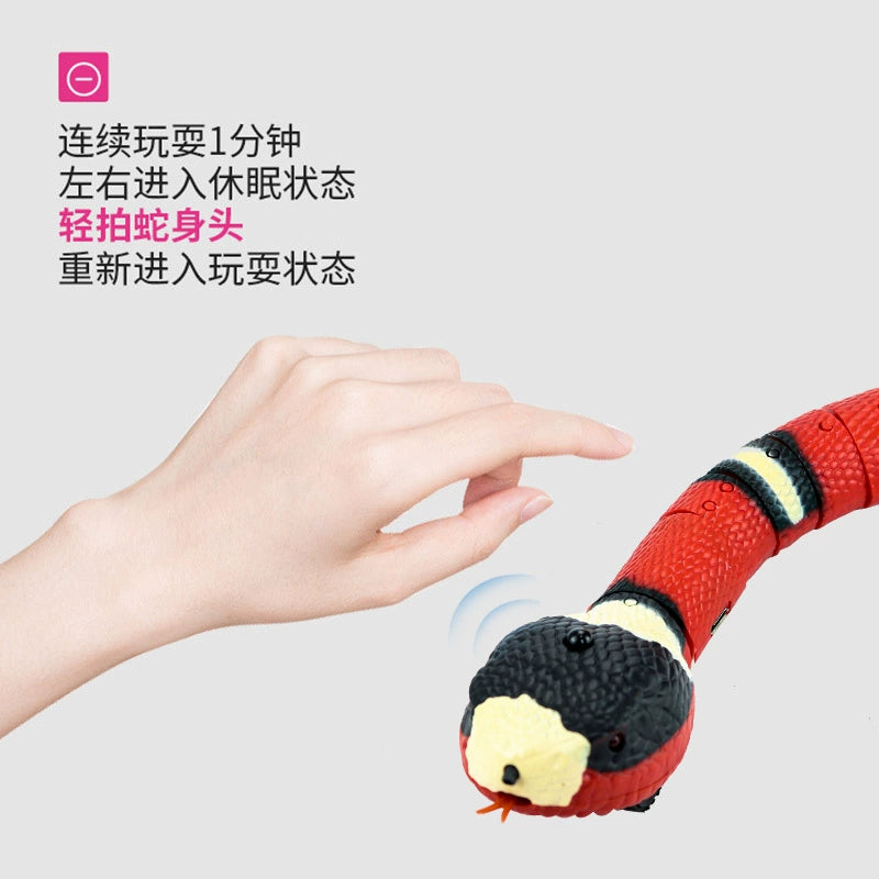 Automatic Cat Teaser Toy with Remote Control - Electric Self-Moving Snake for Cats