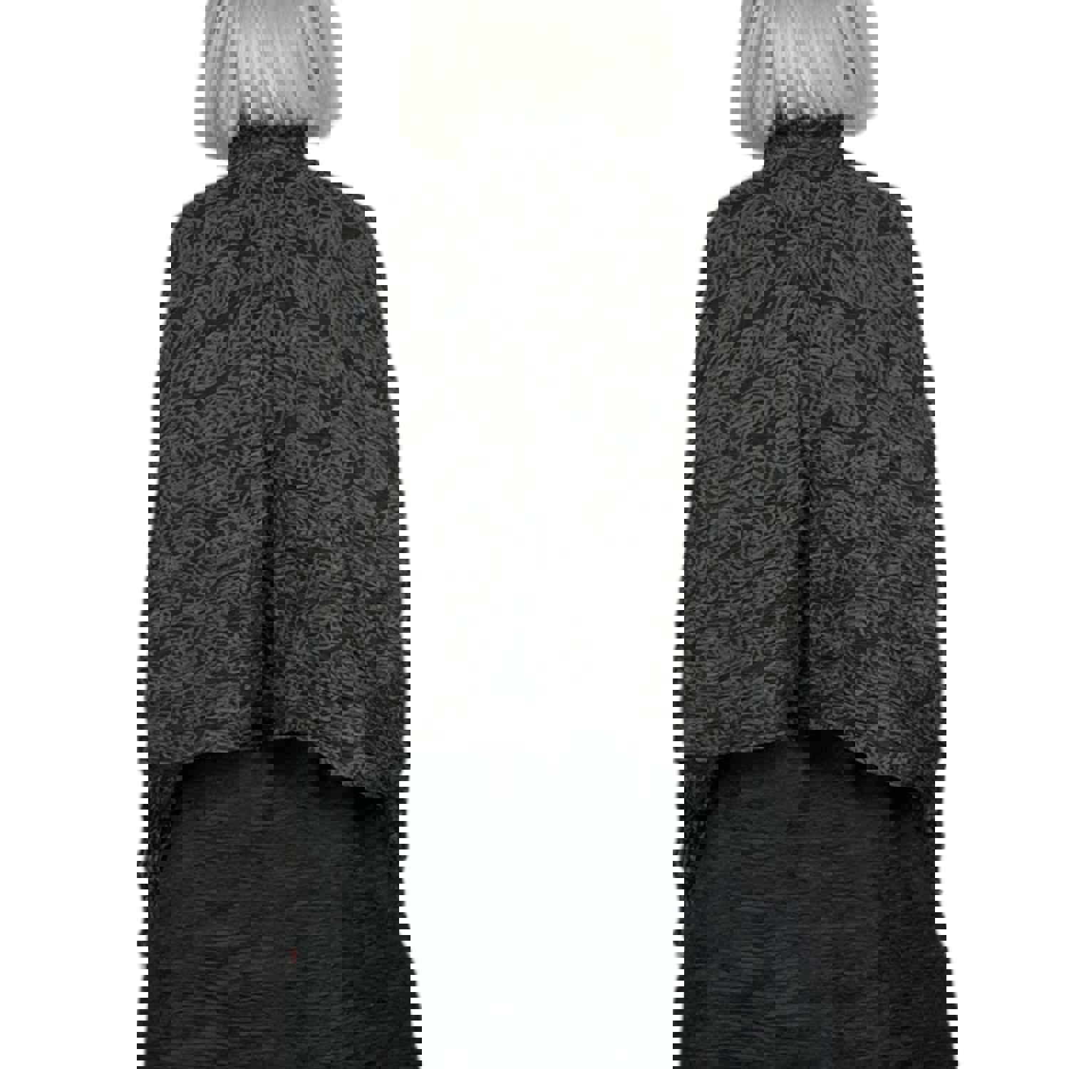 LEAF PRINT PLEATED CROP JACKET