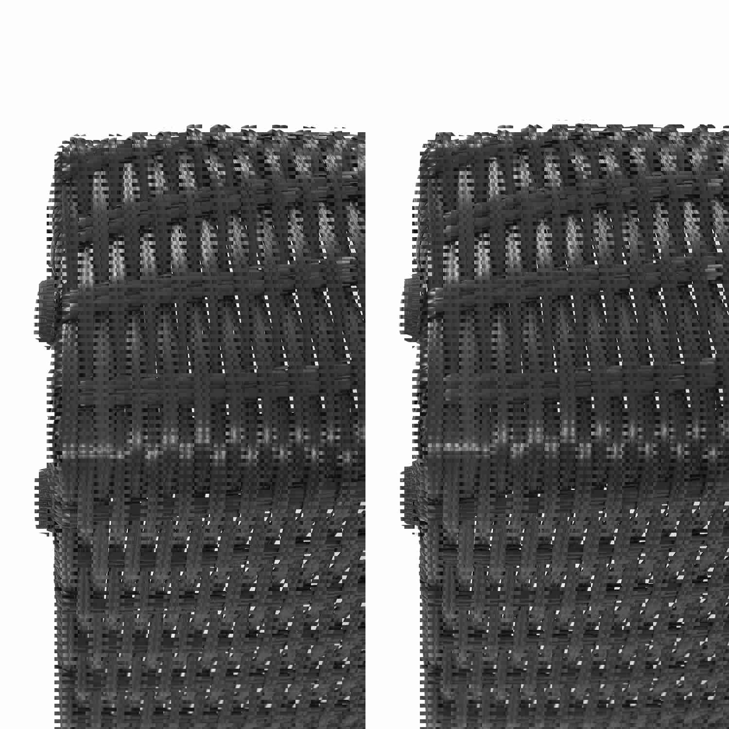 TOPMAX Outdoor Patio 7-Piece Rattan Dining Table Set with Wood Tabletop and 6 Chairs