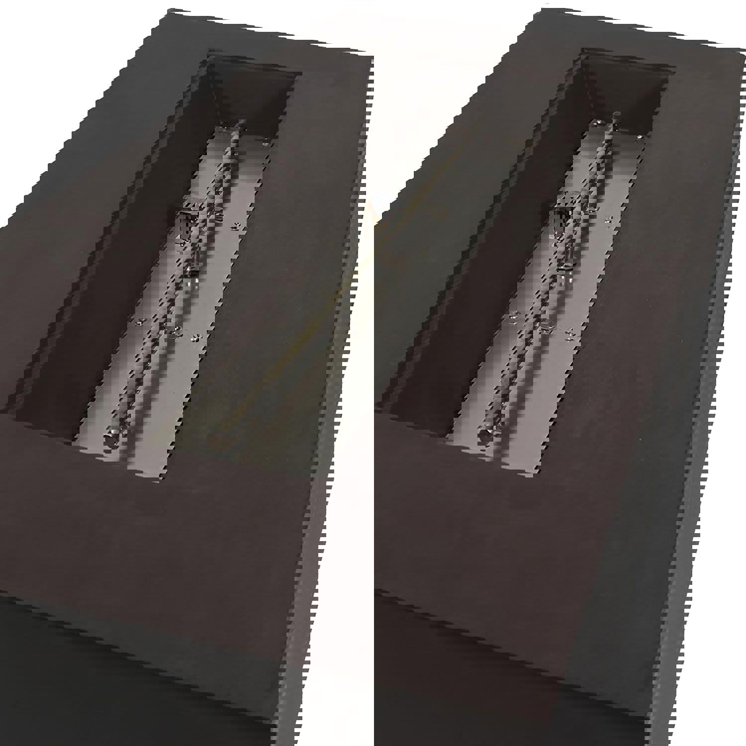 Sunnydaze 56-Inch Brown Modern Rectangular Liquid Propane Gas Fire Pit Coffee Table with Lava Rocks