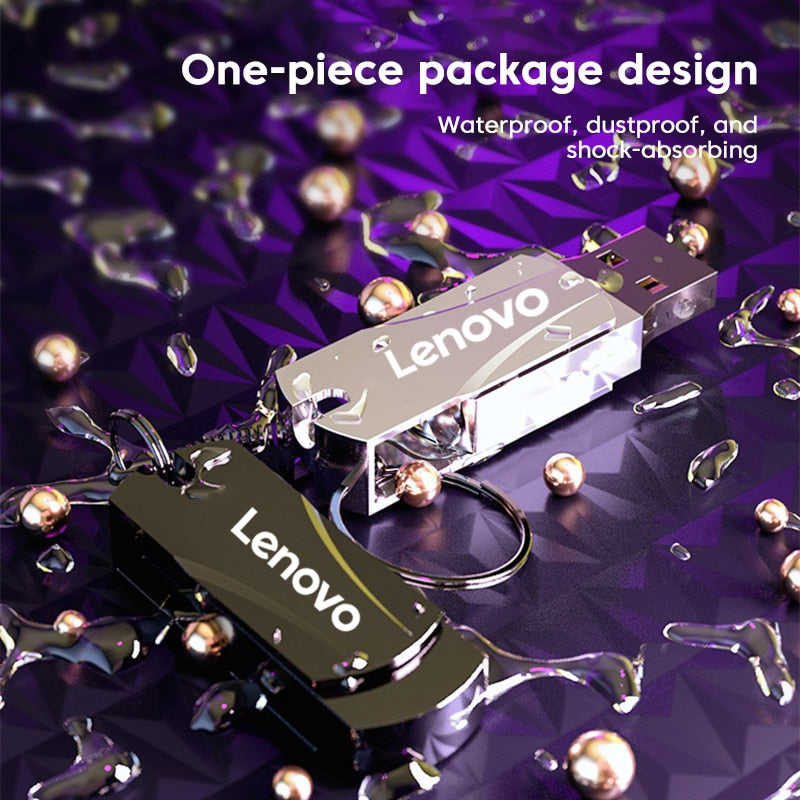 Lenovo Metal 2TB USB 3.0 Flash Drive - High Speed, Waterproof, Ultra-Large Capacity