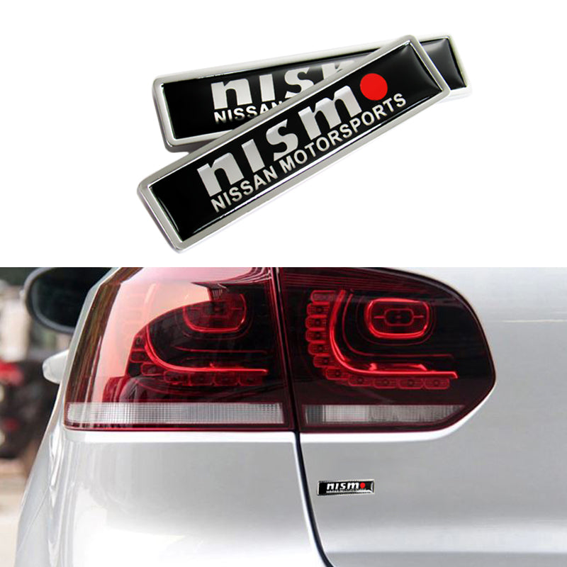 2PCS NISMO Luxury Auto Body Fender Metal Emblem Badge Sticker Decal For NISSAN