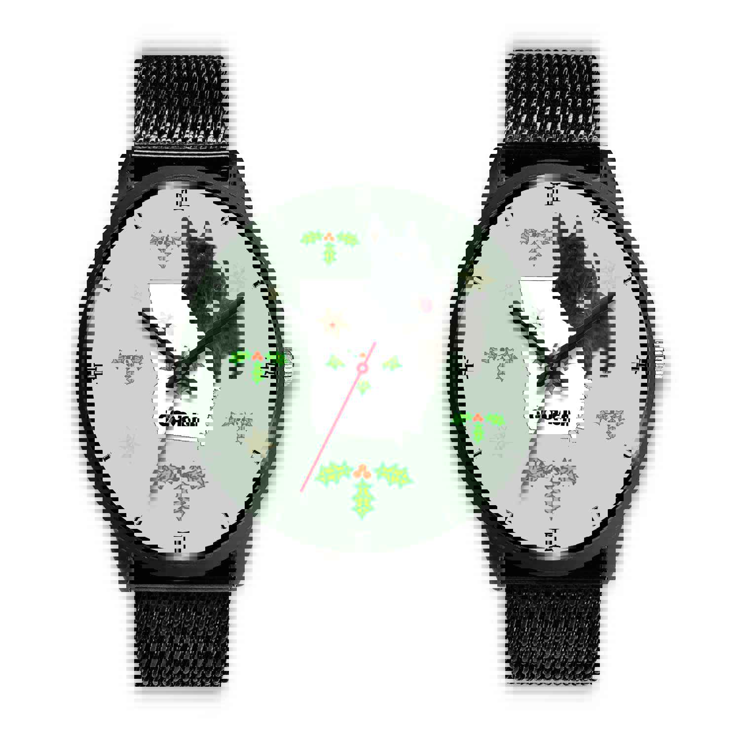 Scottish Terrier Georgia Christmas Special Wrist Watch