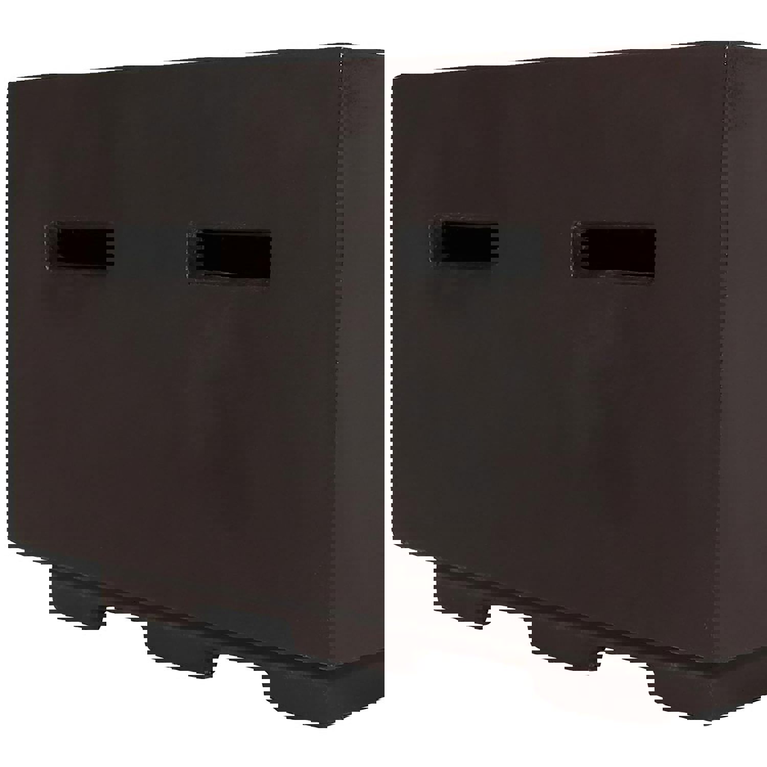 Sunnydaze 56-Inch Brown Modern Rectangular Liquid Propane Gas Fire Pit Coffee Table with Lava Rocks