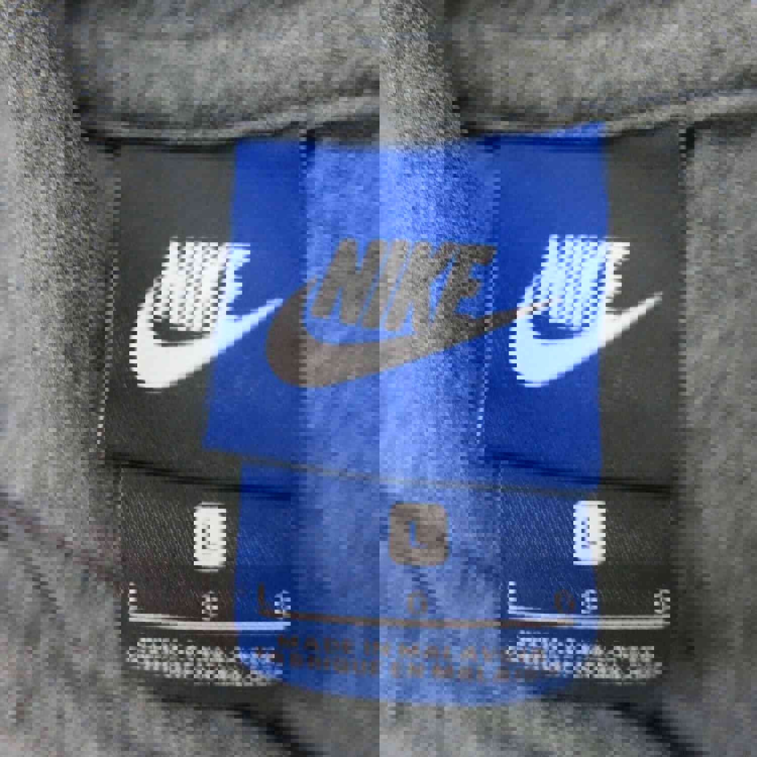 Nike Men's Pullover Activewear Hoodie Long Sleeve Logo Gray Size Large