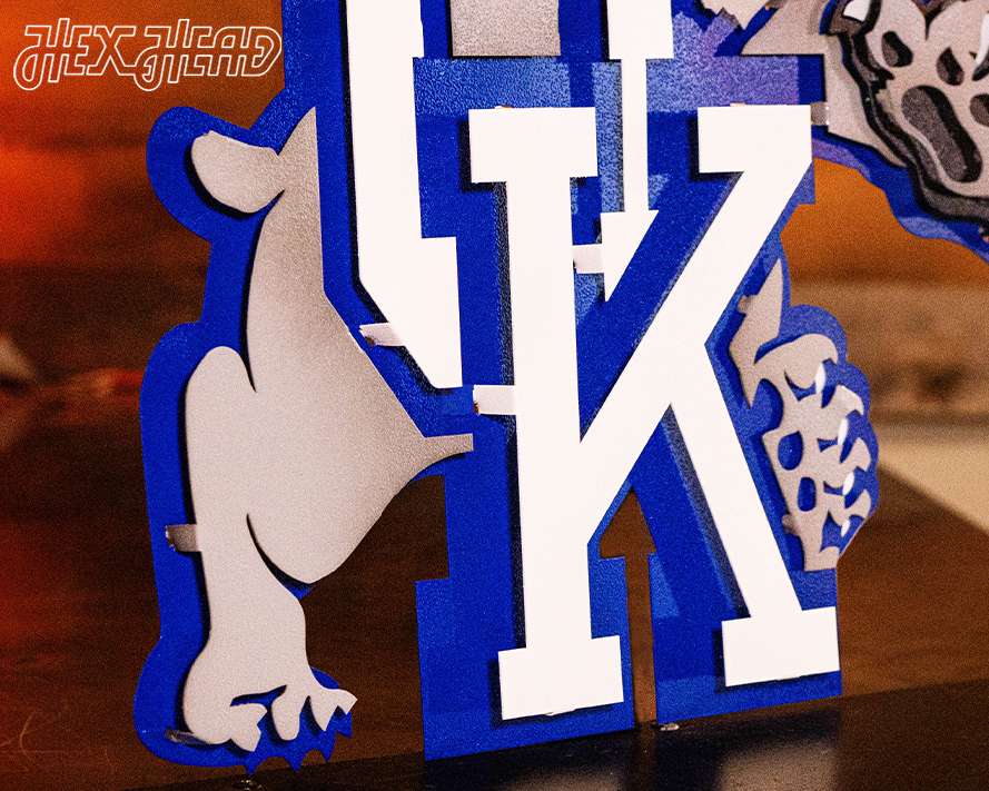 Kentucky Wildcat over UK 1989-94, 3D Vintage Metal Wall Art