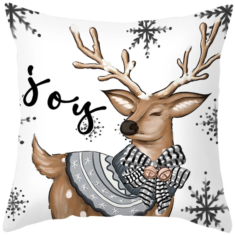 45cm Merry Christmas Cushion Cover Pillowcase 2023 Holiday Home Decor