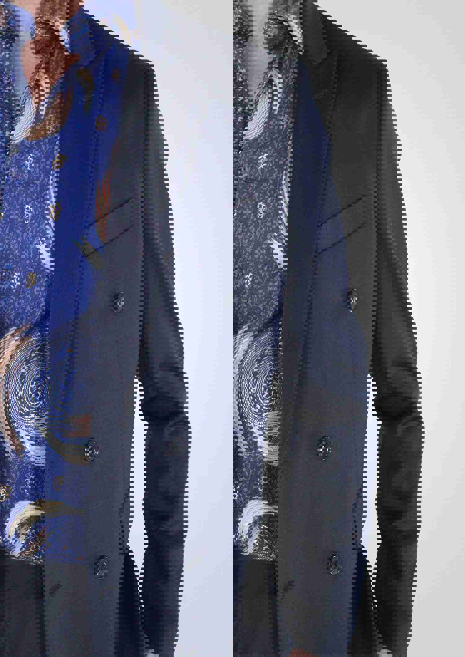 Cielo Double Breasted Blazer Jacket In Navy - One Piece