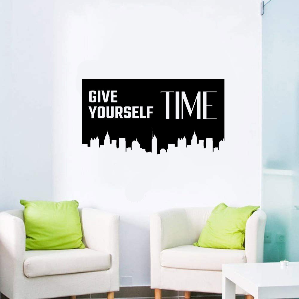 Positive Quotes Vinyl Wall Sticker Wall Decal - Give Yourself Time Quote Positive Life Mantra Inspiration