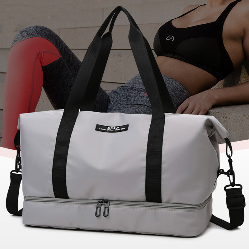 Large Capacity Travel Duffle Bag with Shoe Compartment - Perfect for Gym and Weekend Trips