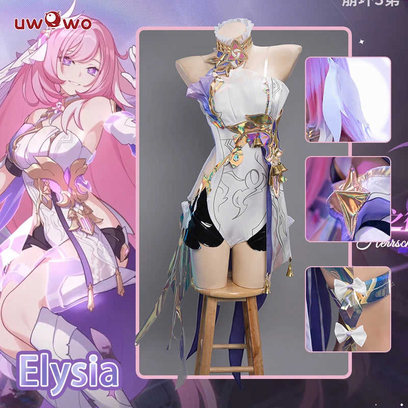 UWOWO Honkai Impact 3: Elysia Cosplay Costume Herrscher of Human Ego with Wings