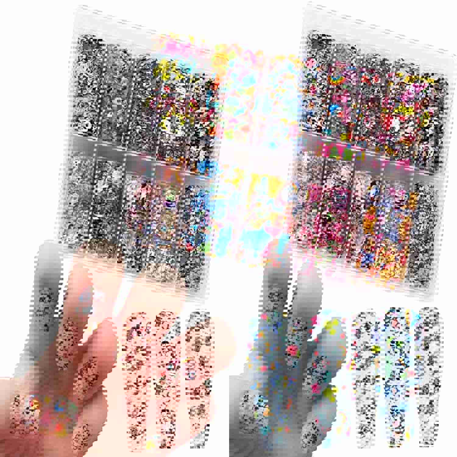 10 Rolls Cute Cartoons Nail Foil Transfer Stickers for DIY Nail Art