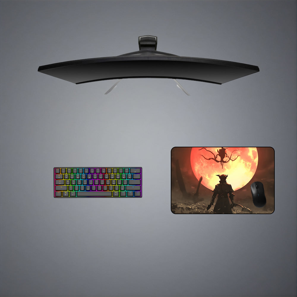 Bloodborne Moon Presence Design Gaming Mouse Pad - M-XXL Size for Computer Desk