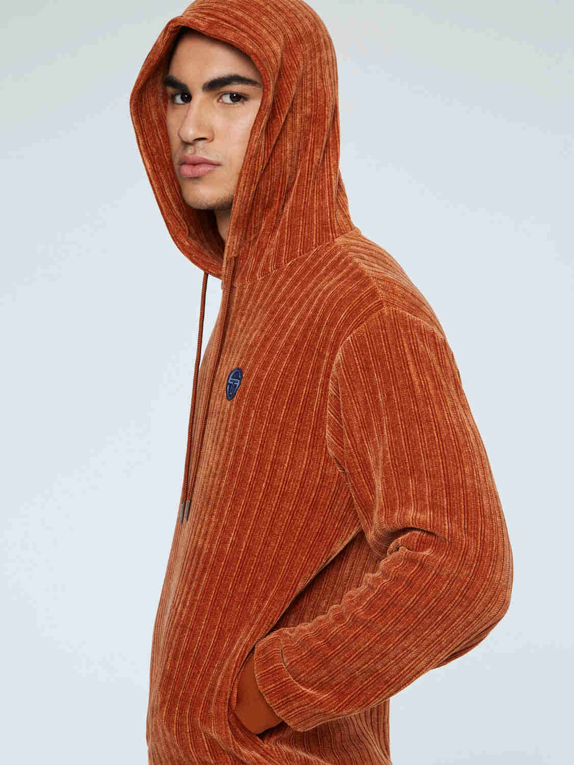Sergio Tacchini Chenille Hoodie - Bombay Brown