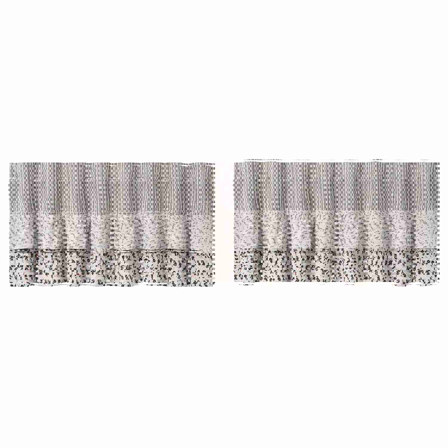 Florette Ruffled Valance 16x72 - Farmhouse Style Window Treatment