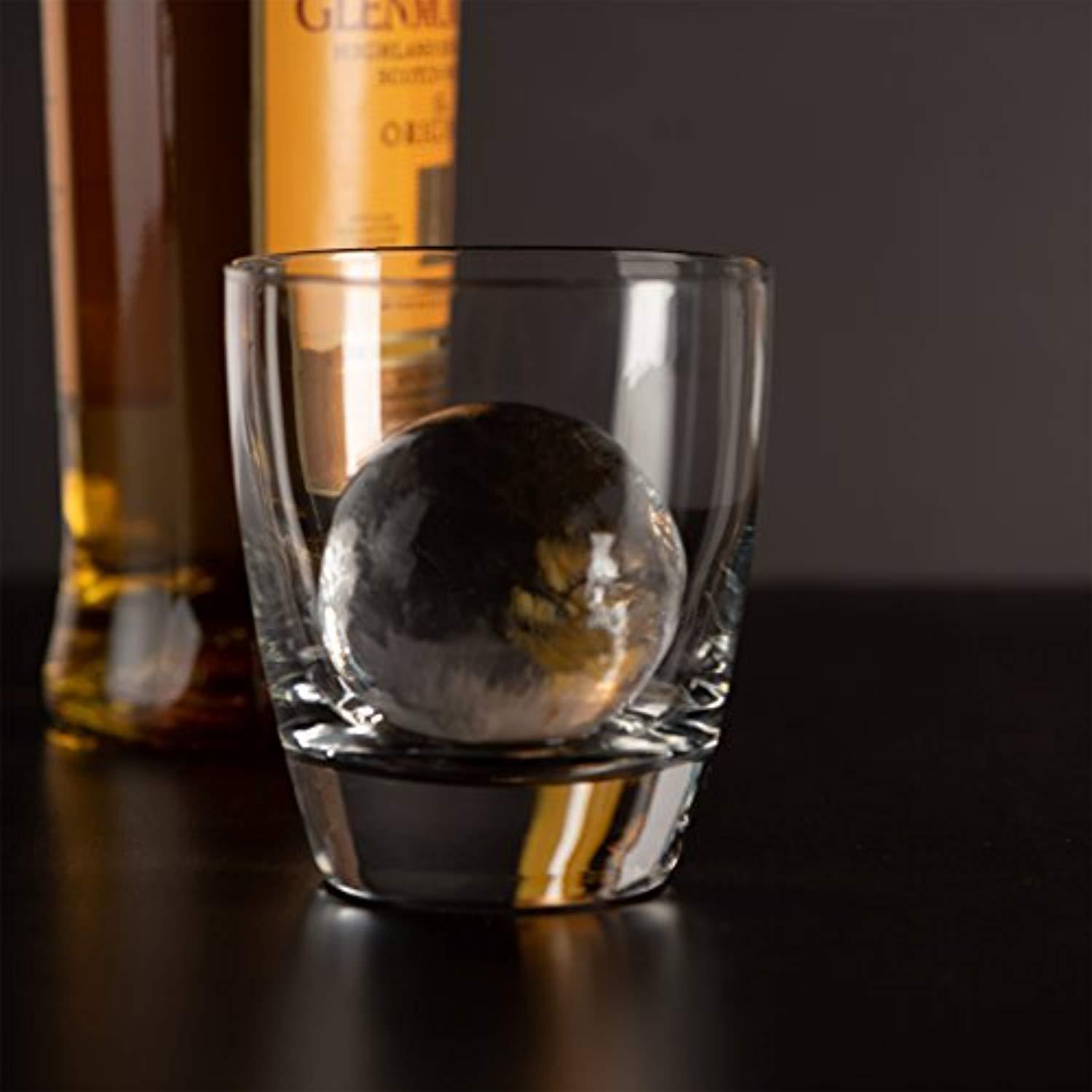 Crystal-Clear Ice Ball Maker, 2-Cavity Mold, Jumbo Ice Balls for Premium Drinks