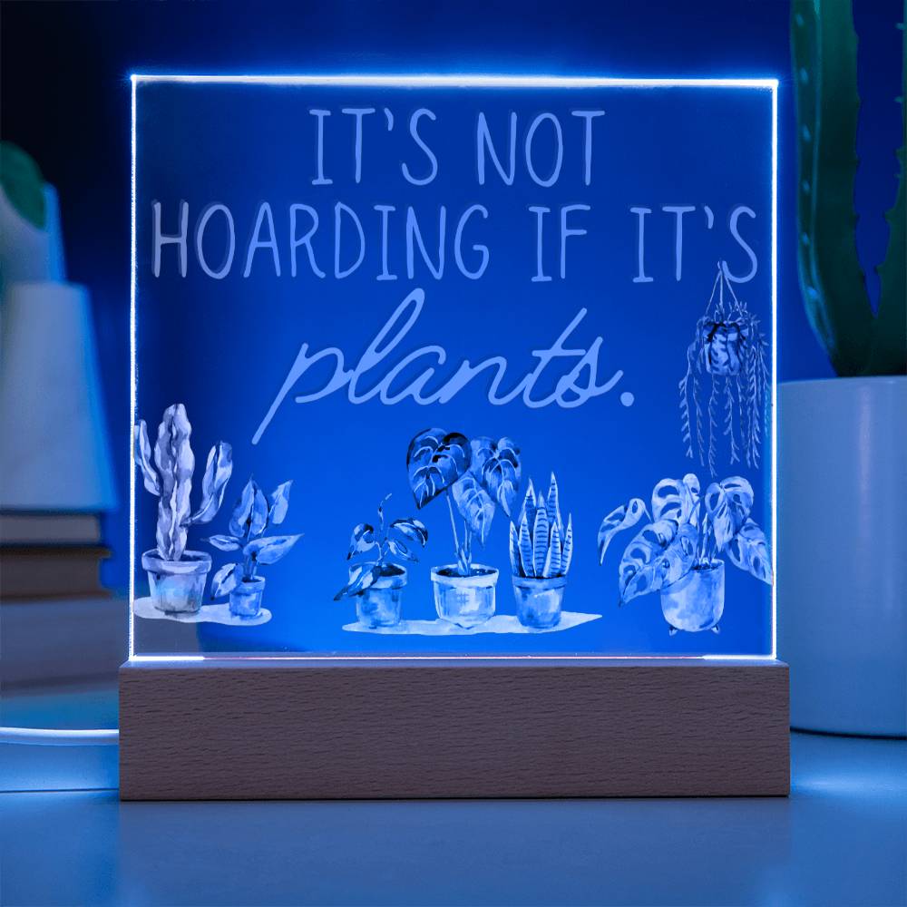 Funny Plant Acrylic LED Night Light - Indoor Home Garden Decor - Gift for Plant Lovers