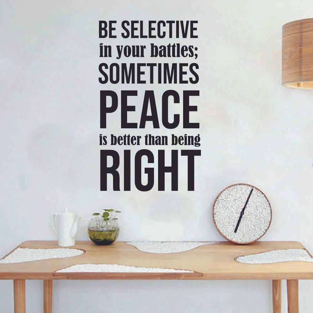 Indian Native American Wall Decal Sticker - Peace Quote Art