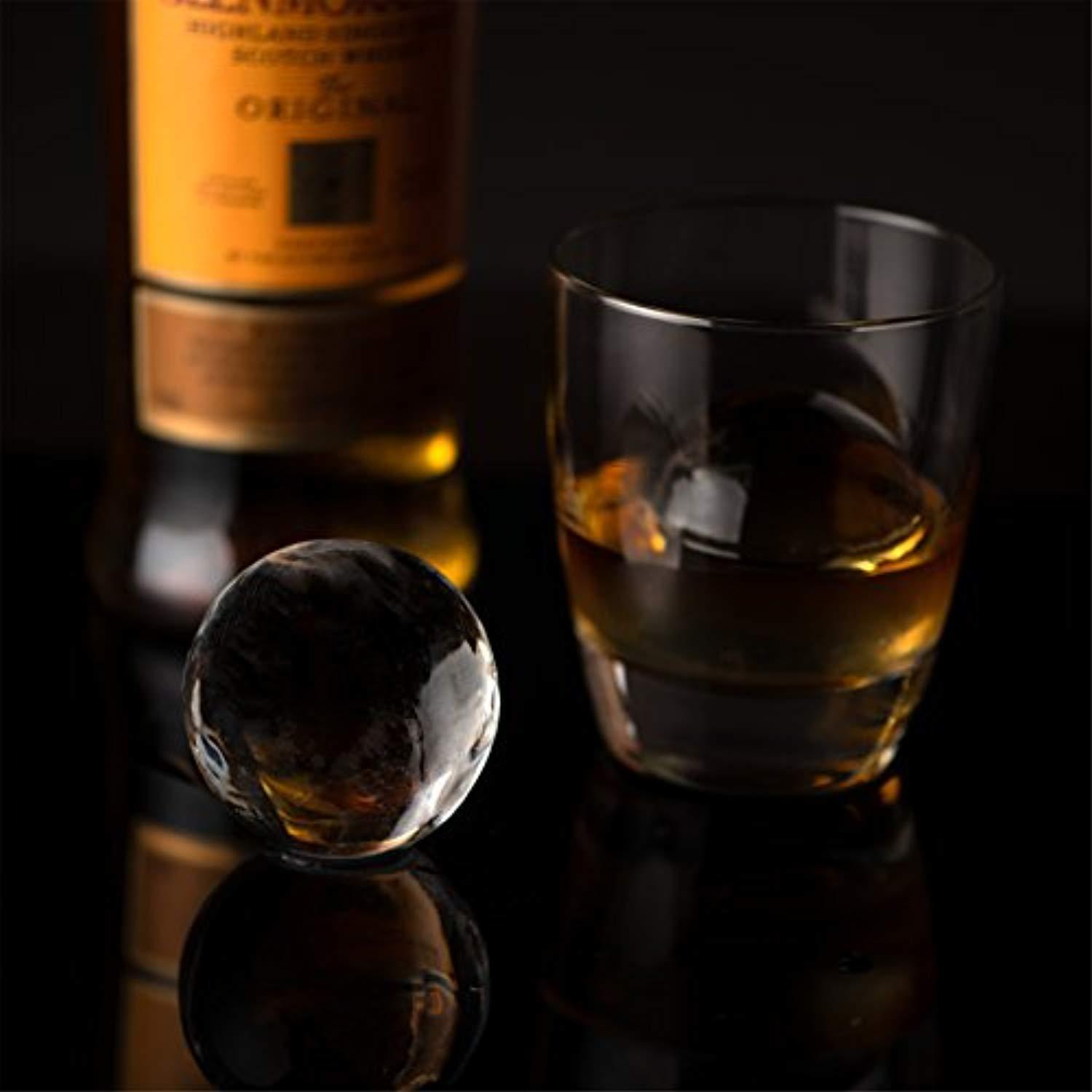 Crystal-Clear Ice Ball Maker, 2-Cavity Mold, Jumbo Ice Balls for Premium Drinks