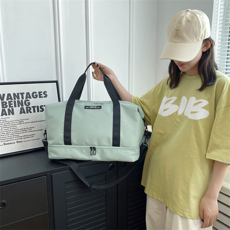 Large Capacity Travel Duffle Bag with Shoe Compartment - Perfect for Gym and Weekend Trips