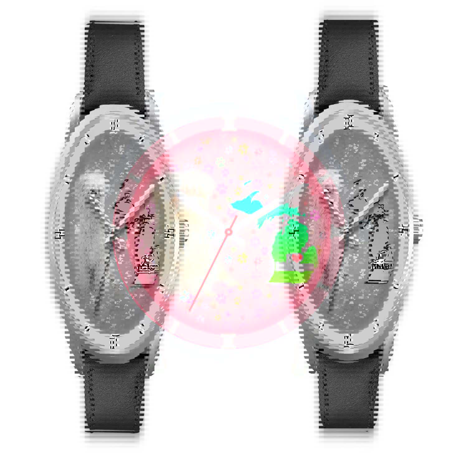 Cute Maltese Dog Michigan Christmas Special Wrist Watch