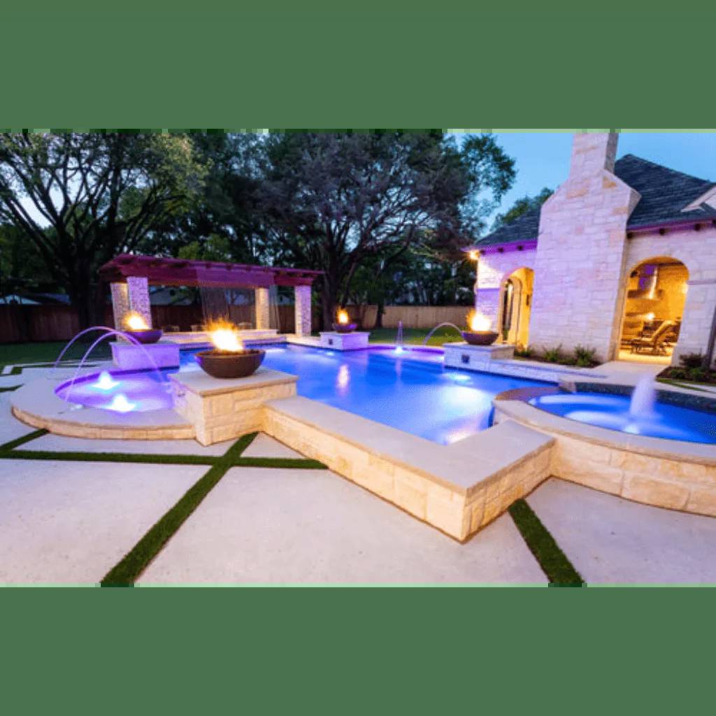 Outdoor Plus Sedona Narrow Ledge GFRC Concrete Round Liquid Propane Fire Pit 48