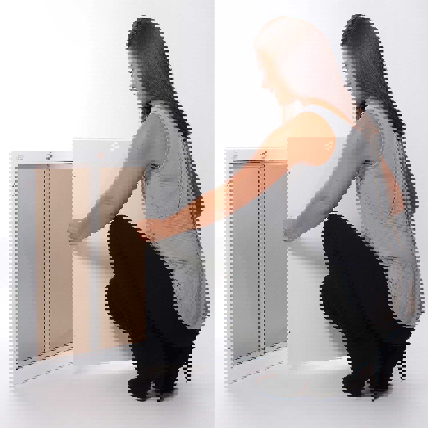 PlexiDor PD DOOR MD WH Medium Energy Efficient Weatherproof Pet Door With Key Security Lock