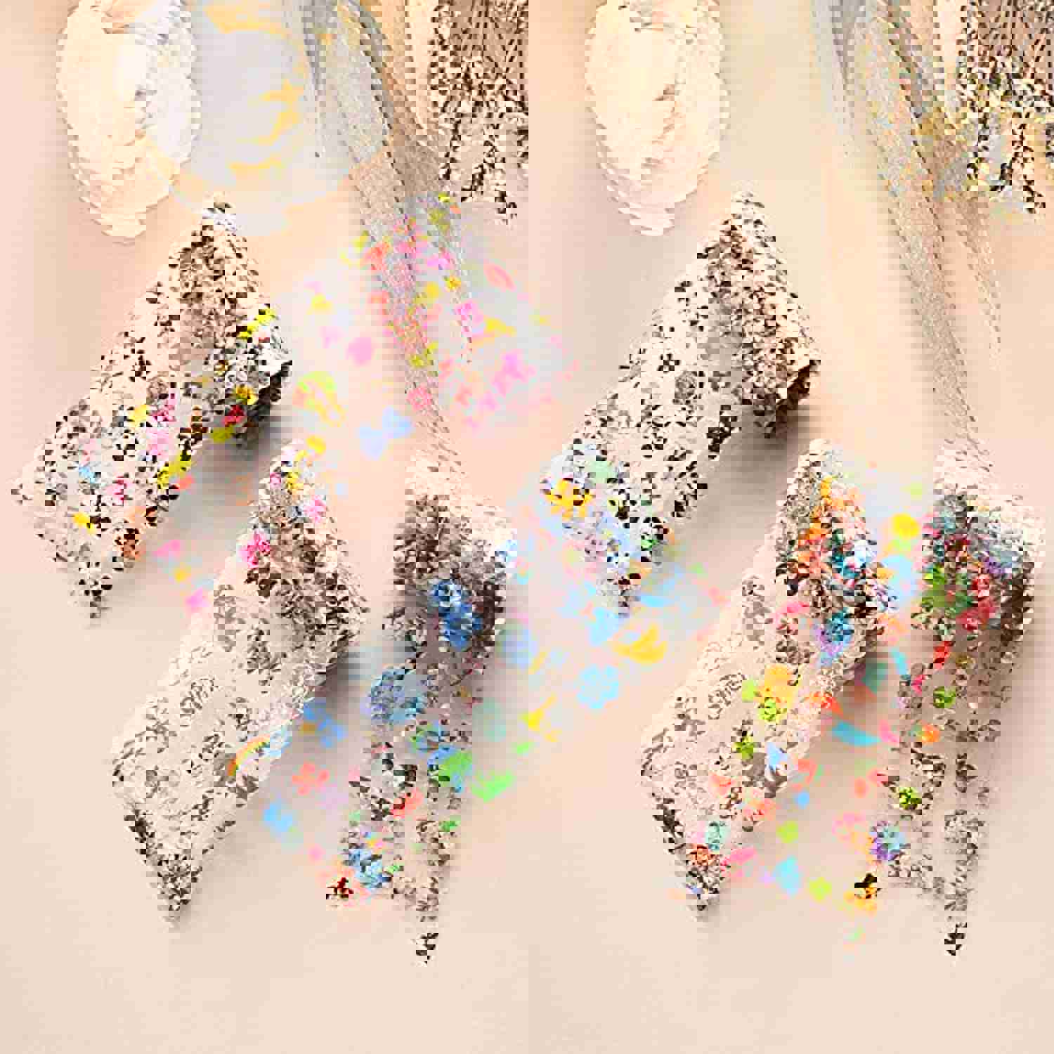 10 Rolls Cute Cartoons Nail Foil Transfer Stickers for DIY Nail Art