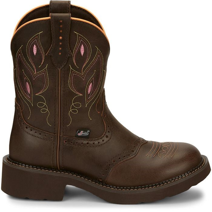 Justin Womens Gemma Round Toe Western Boot