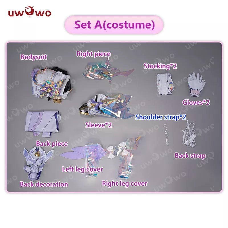 UWOWO Honkai Impact 3: Elysia Cosplay Costume Herrscher of Human Ego with Wings