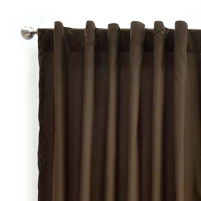 COCOA VIASOFT MID LIGHT CURTAINS WINDOWS PANELS LONG 2 PCS