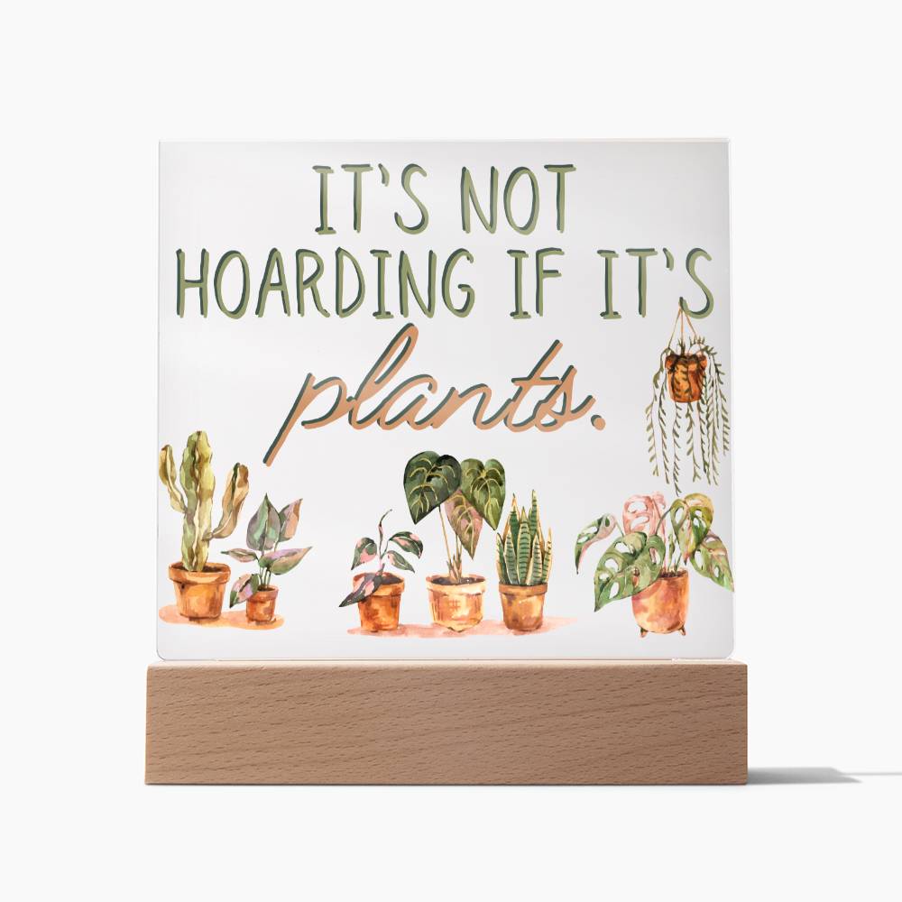 Funny Plant Acrylic LED Night Light - Indoor Home Garden Decor - Gift for Plant Lovers