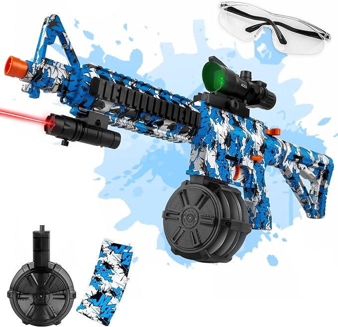 JIFTOK Electric Gel Ball Blaster with 40000+ Gel Balls and Goggles for Outdoor Shooting Games