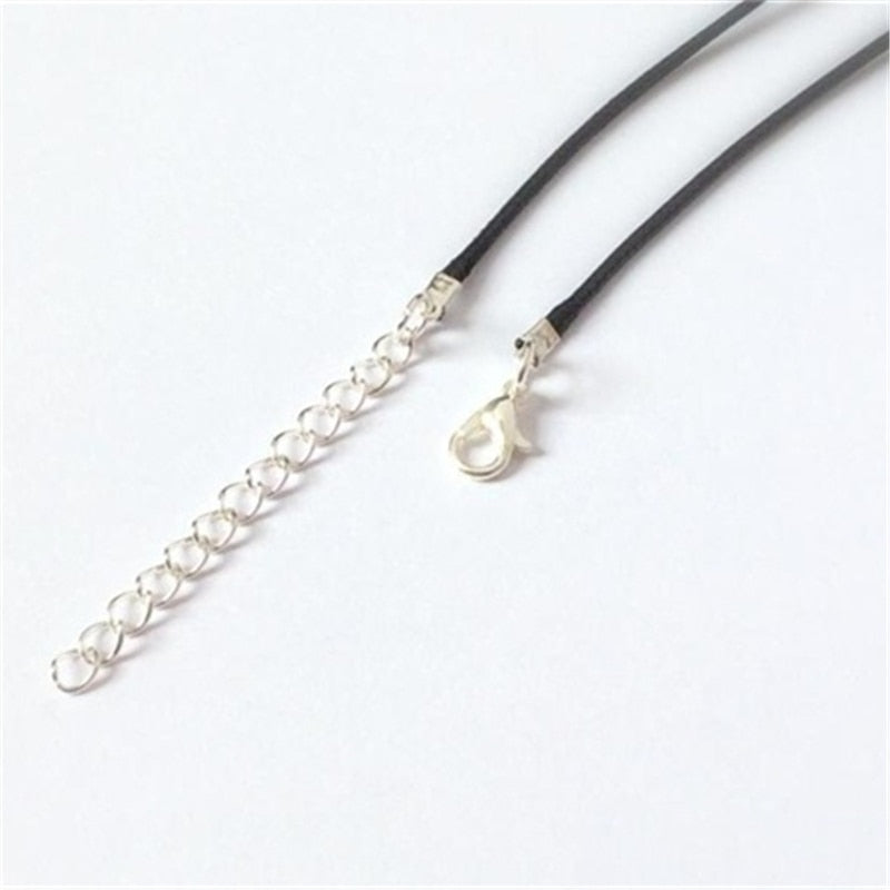 Scale Charm Choker Necklace - Black Leather Gothic Punk Necklace with Scale Pendant