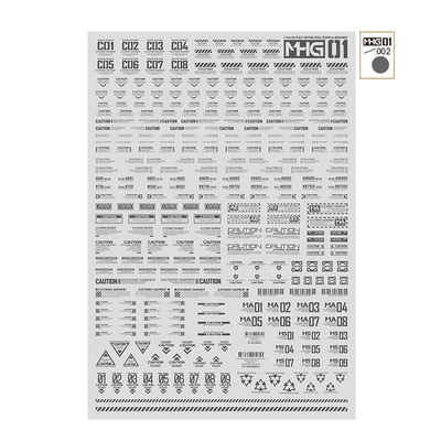 High Precision Water Sticker Universal Warning Label for MHG01 1/100 1/144 Model Kits