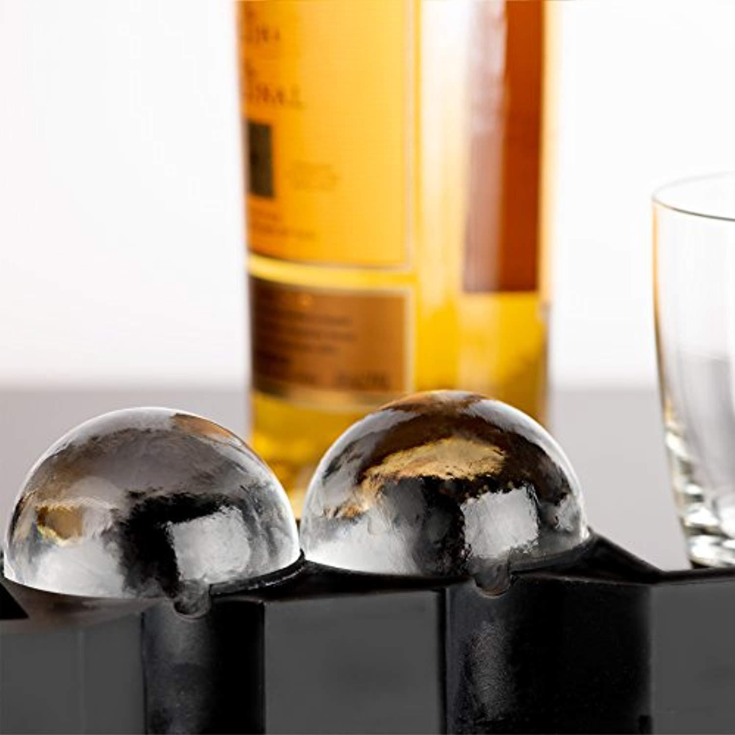 Crystal-Clear Ice Ball Maker, 2-Cavity Mold, Jumbo Ice Balls for Premium Drinks