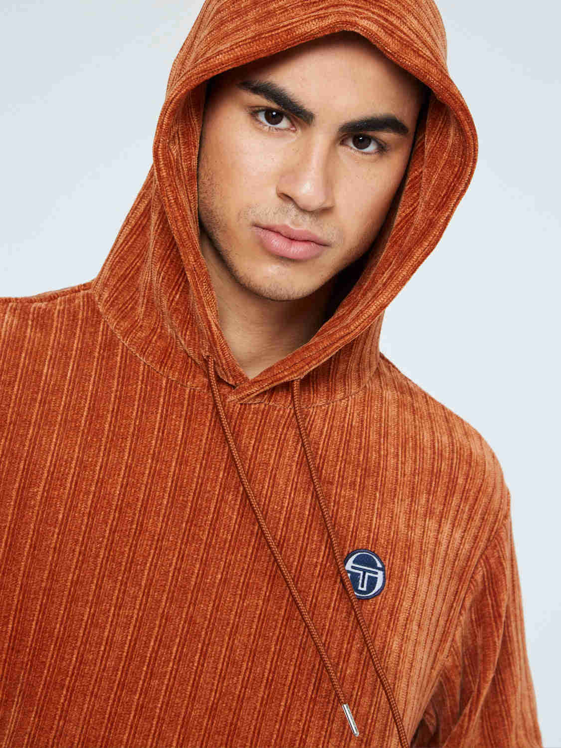 Sergio Tacchini Chenille Hoodie - Bombay Brown