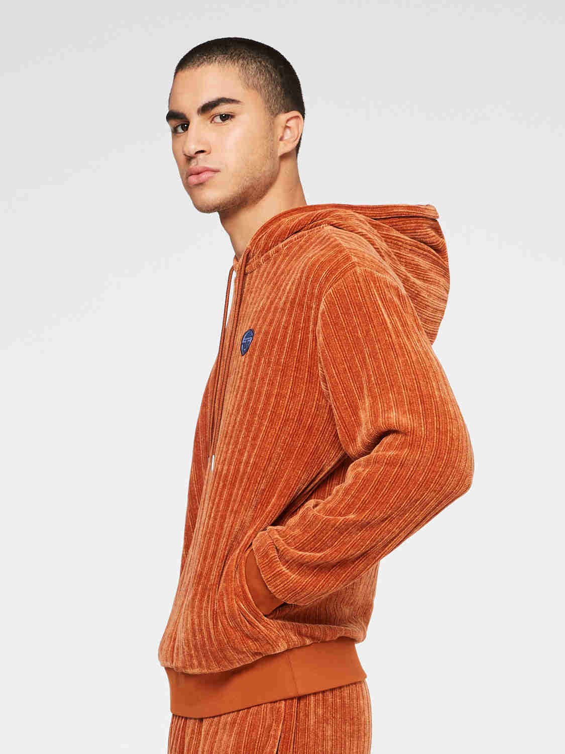 Sergio Tacchini Chenille Hoodie - Bombay Brown