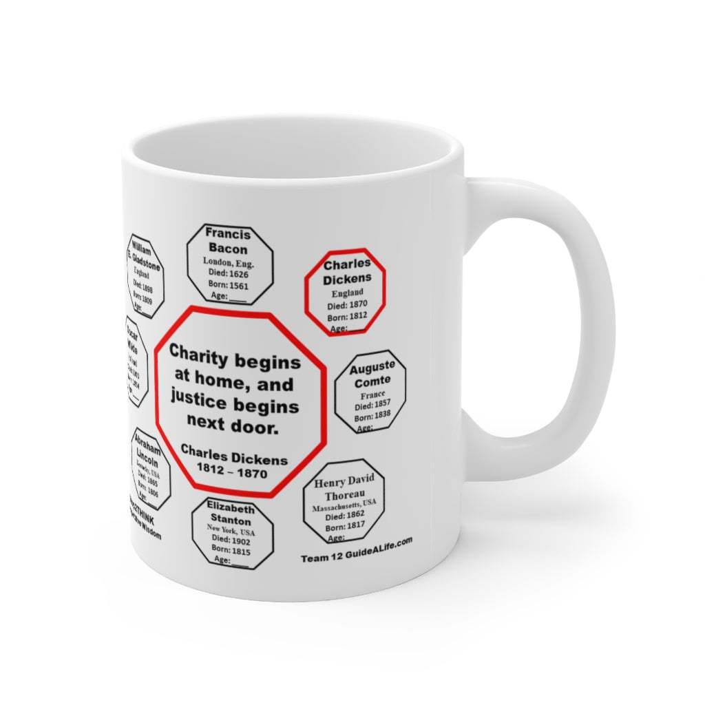 Charles Dickens Quote Ceramic Mug - 11oz, Microwave & Dishwasher Safe