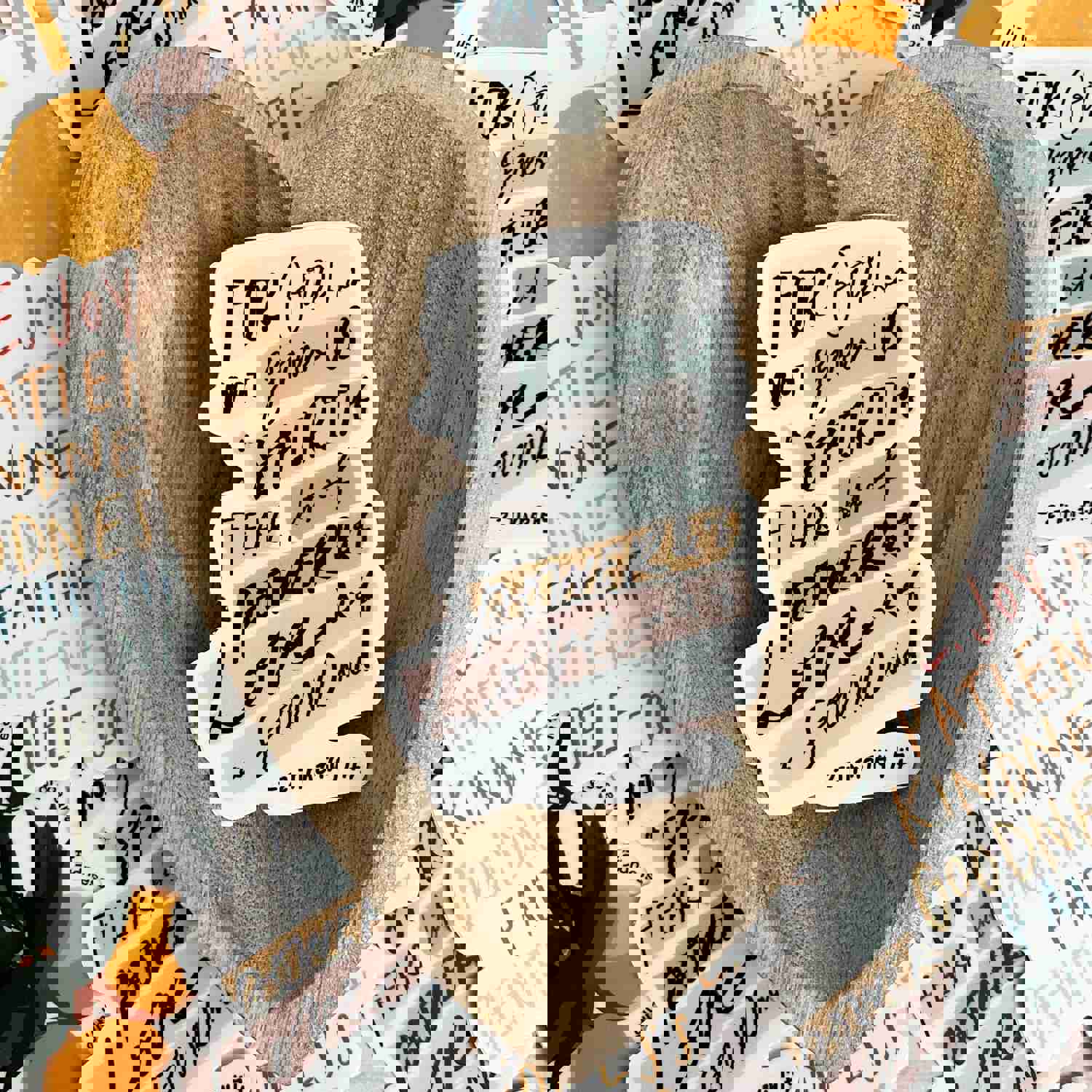 Faith Based Hand Lettered Bible Sticker | 2 Timothy 1:7