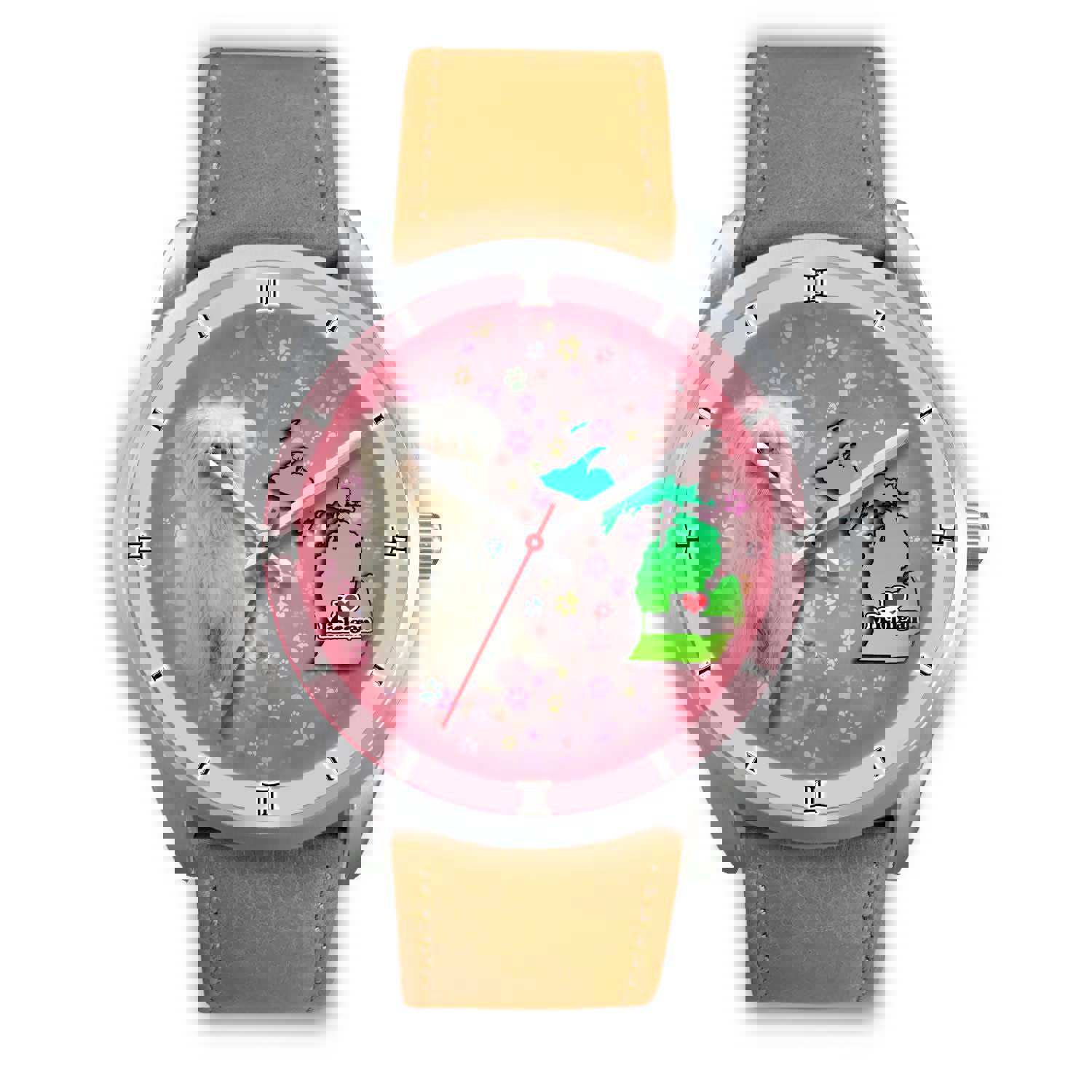 Cute Maltese Dog Michigan Christmas Special Wrist Watch