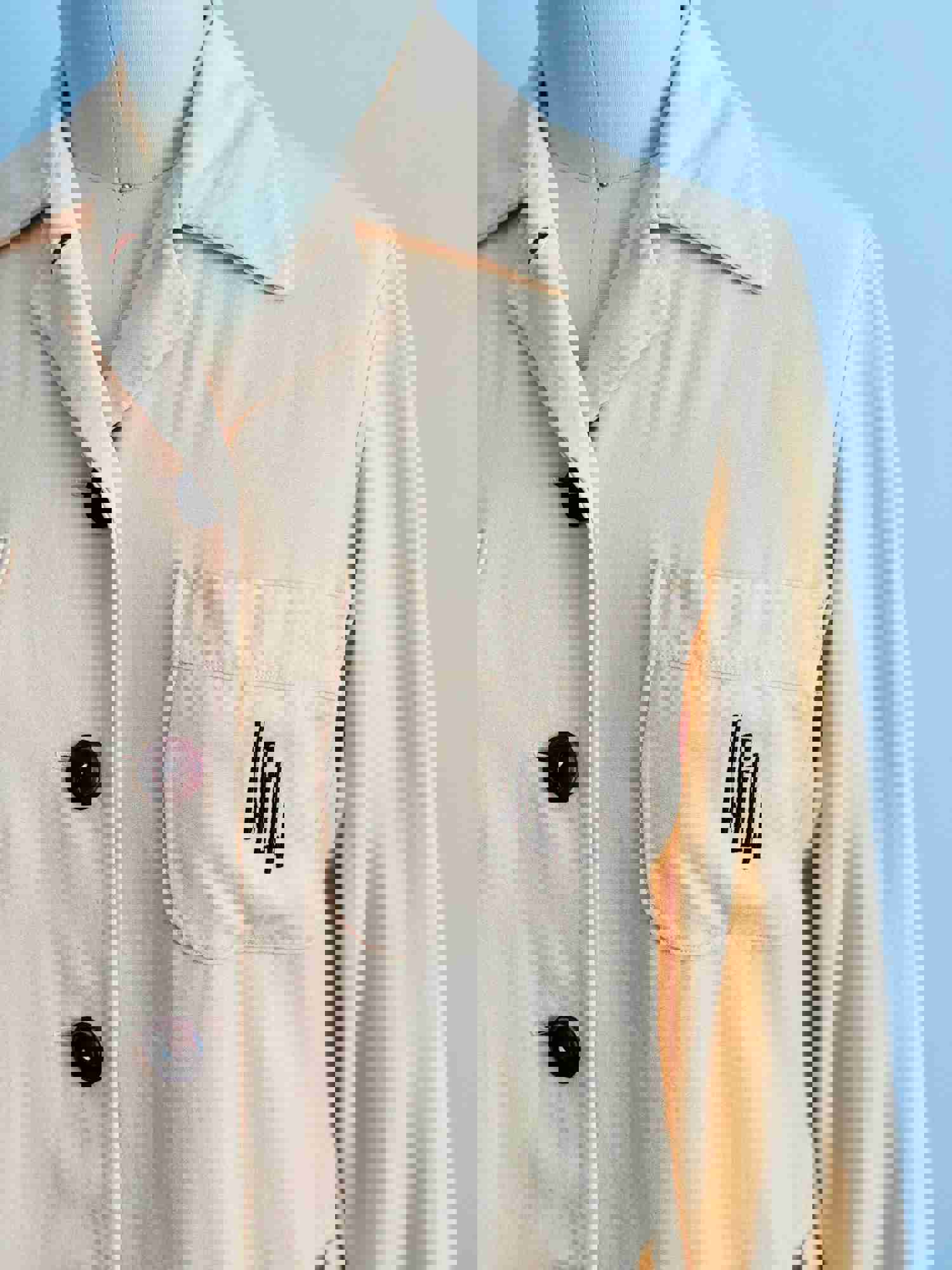 Vintage 1940s Monogrammed Jacket Apricot Color Blouse