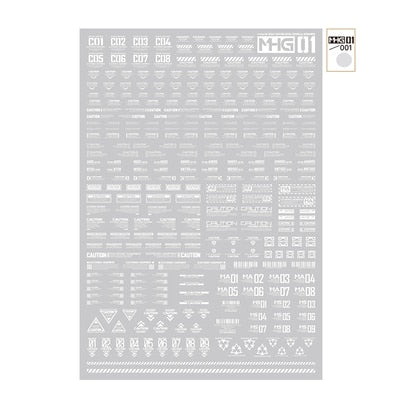 High Precision Water Sticker Universal Warning Label for MHG01 1/100 1/144 Model Kits