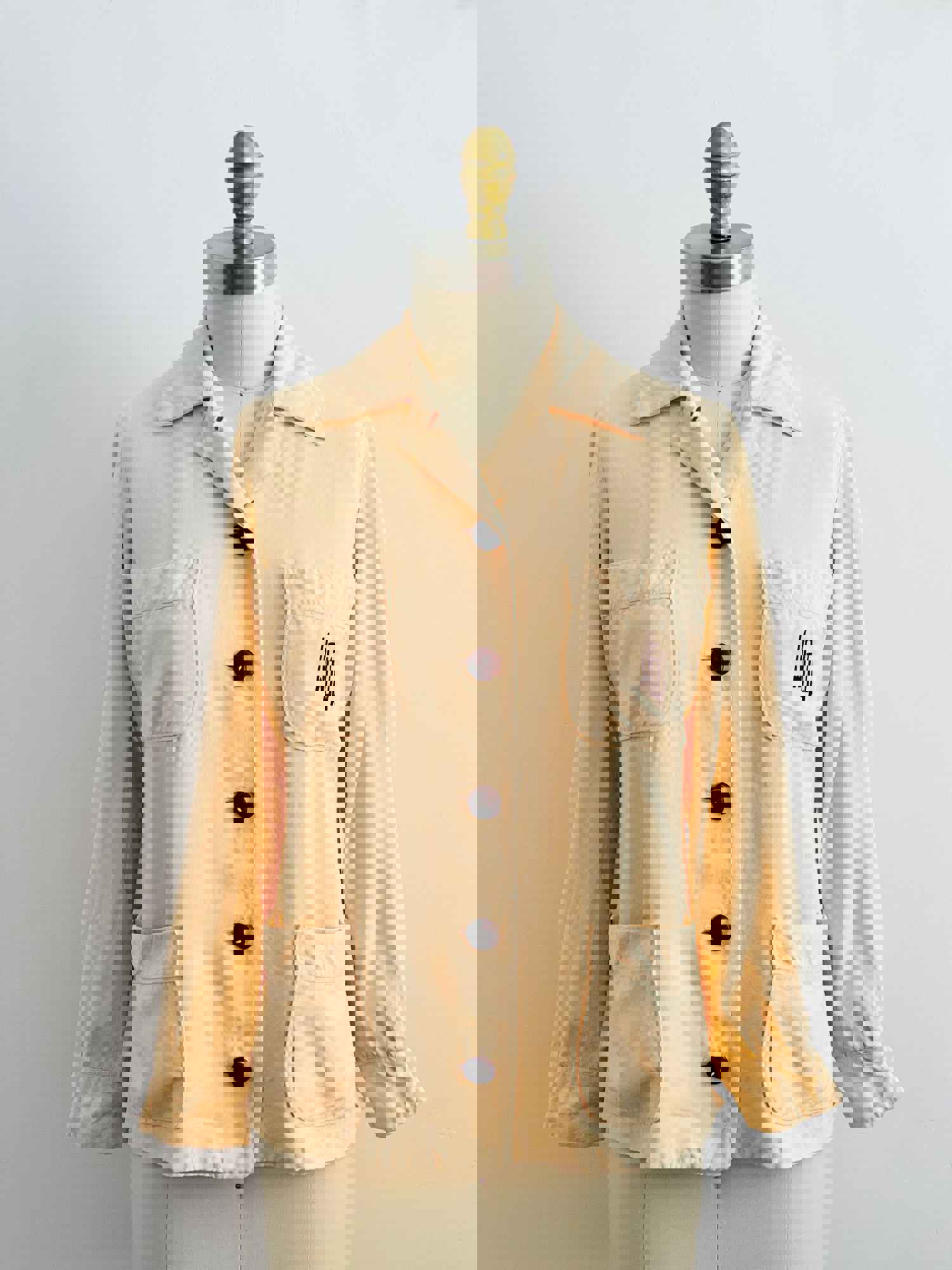 Vintage 1940s Monogrammed Jacket Apricot Color Blouse