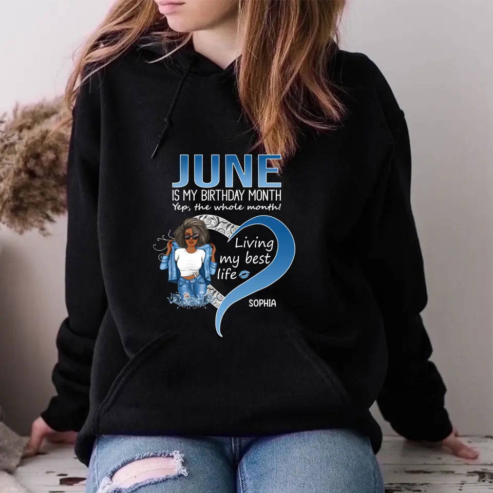 June Birthday Shirt for Women - Custom Birthday Gift for Queens Born in June